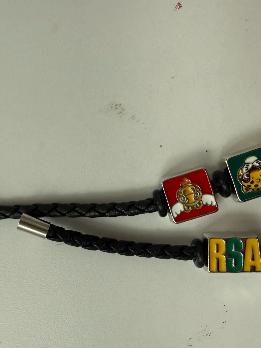 FIFA official Charm Braided Leather Bracelet - Multicolor Enamel Icons - Picture 6 of 14